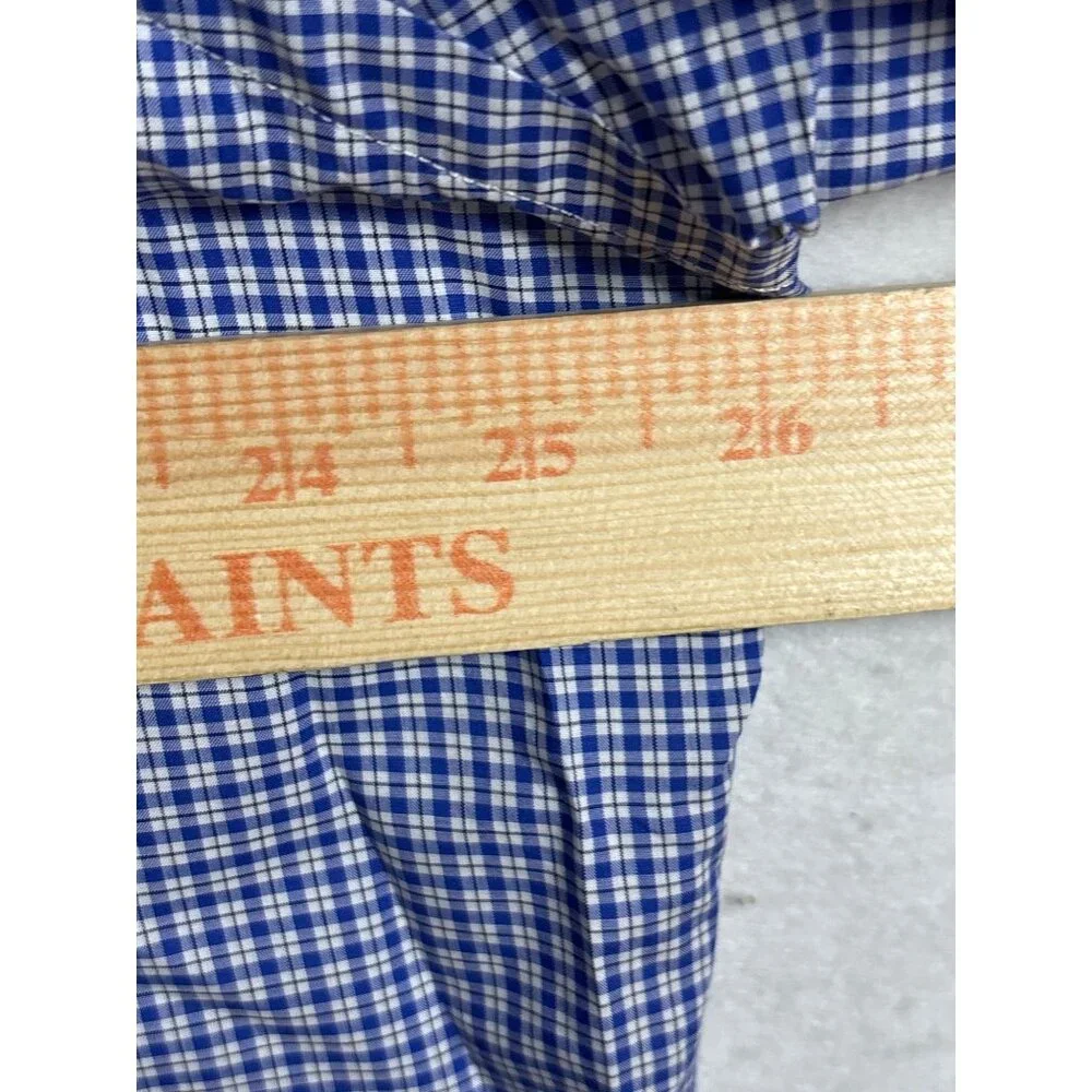 Polo Ralph Lauren‎ Mens Blue Gingham Check Dress Shirt XL